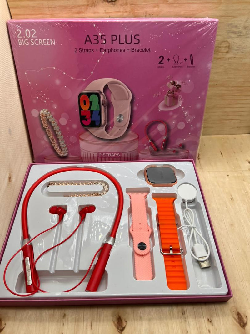 Montre connectée et écouteurs_